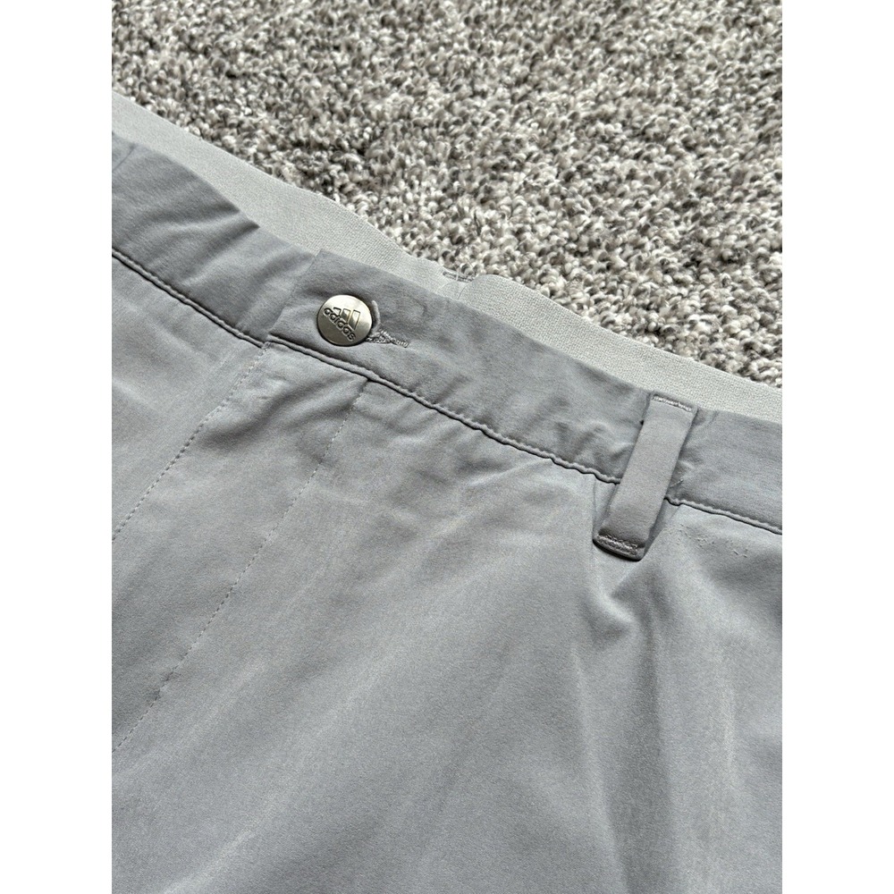 Adidas Mens Gray Golf Shorts Size 36 Performance Stretch Waistband